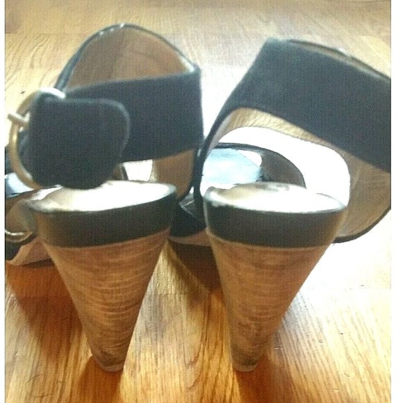 Hush Puppies suede comfy strappy black open toe sandals heels shoes - Picture 12 of 13